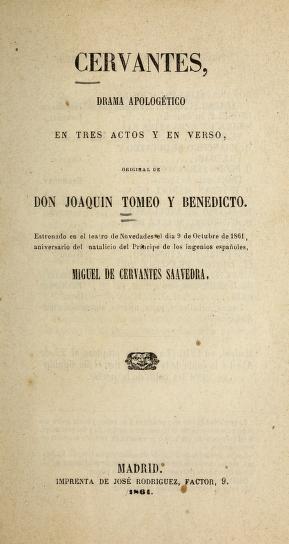 Cervantes de Joaquín Tomeo y Benedicto