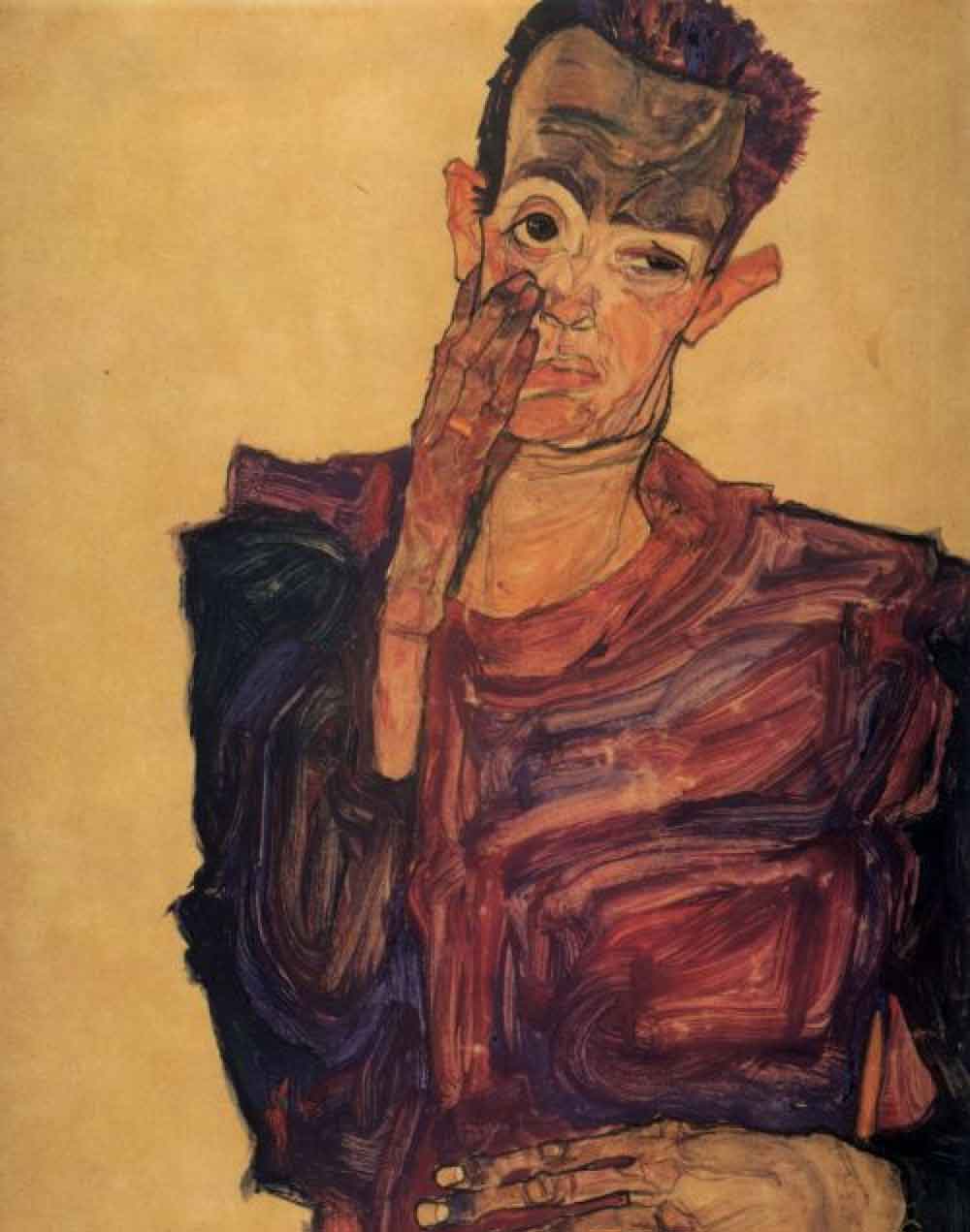 Mirar un cuadro: Autorretrato tirándose de la mejilla de Schiele