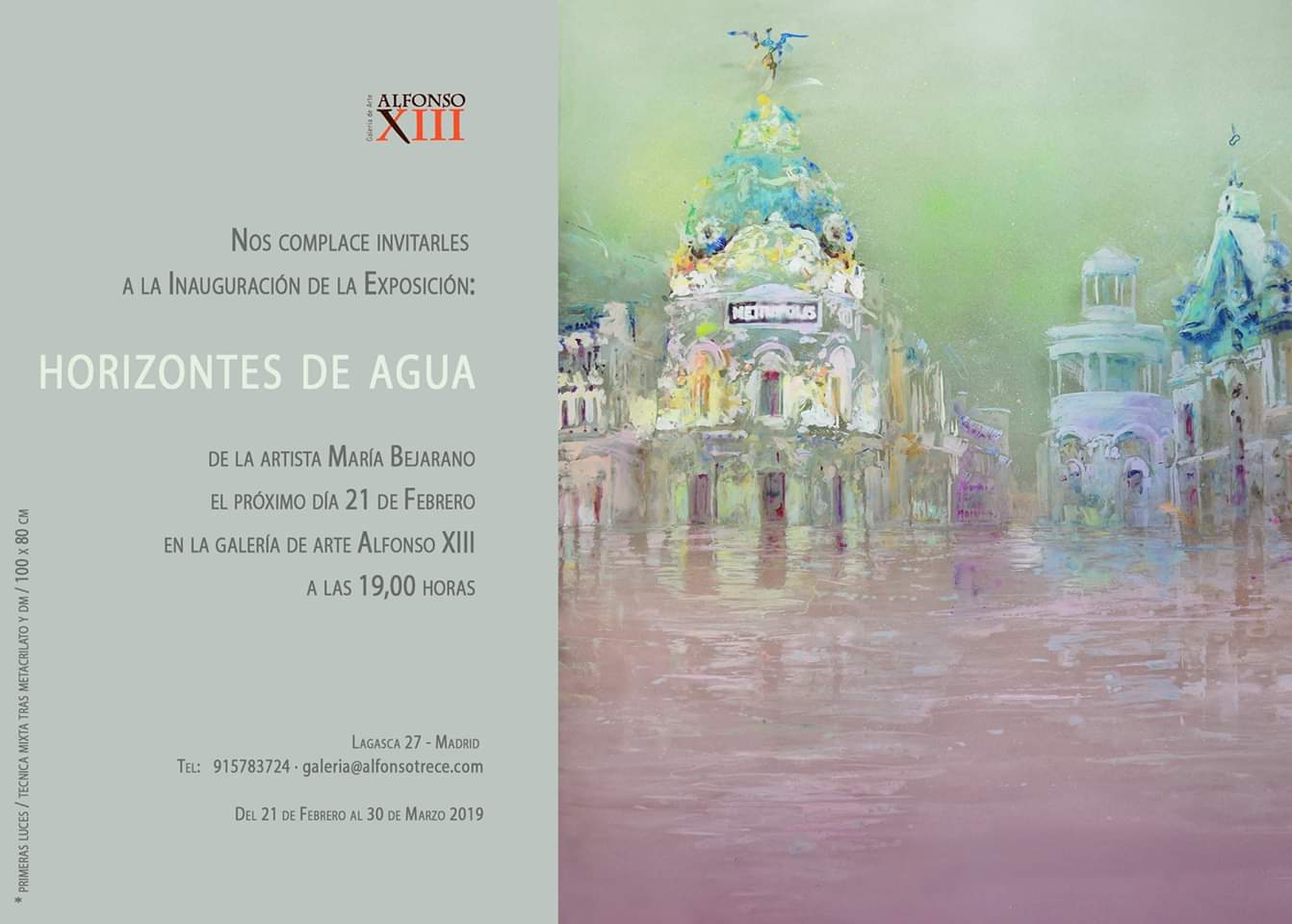 Exposición HORIZONTES DE AGUA de la pintora María Bejarano